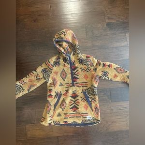 North Face half zip tribal hoodie
